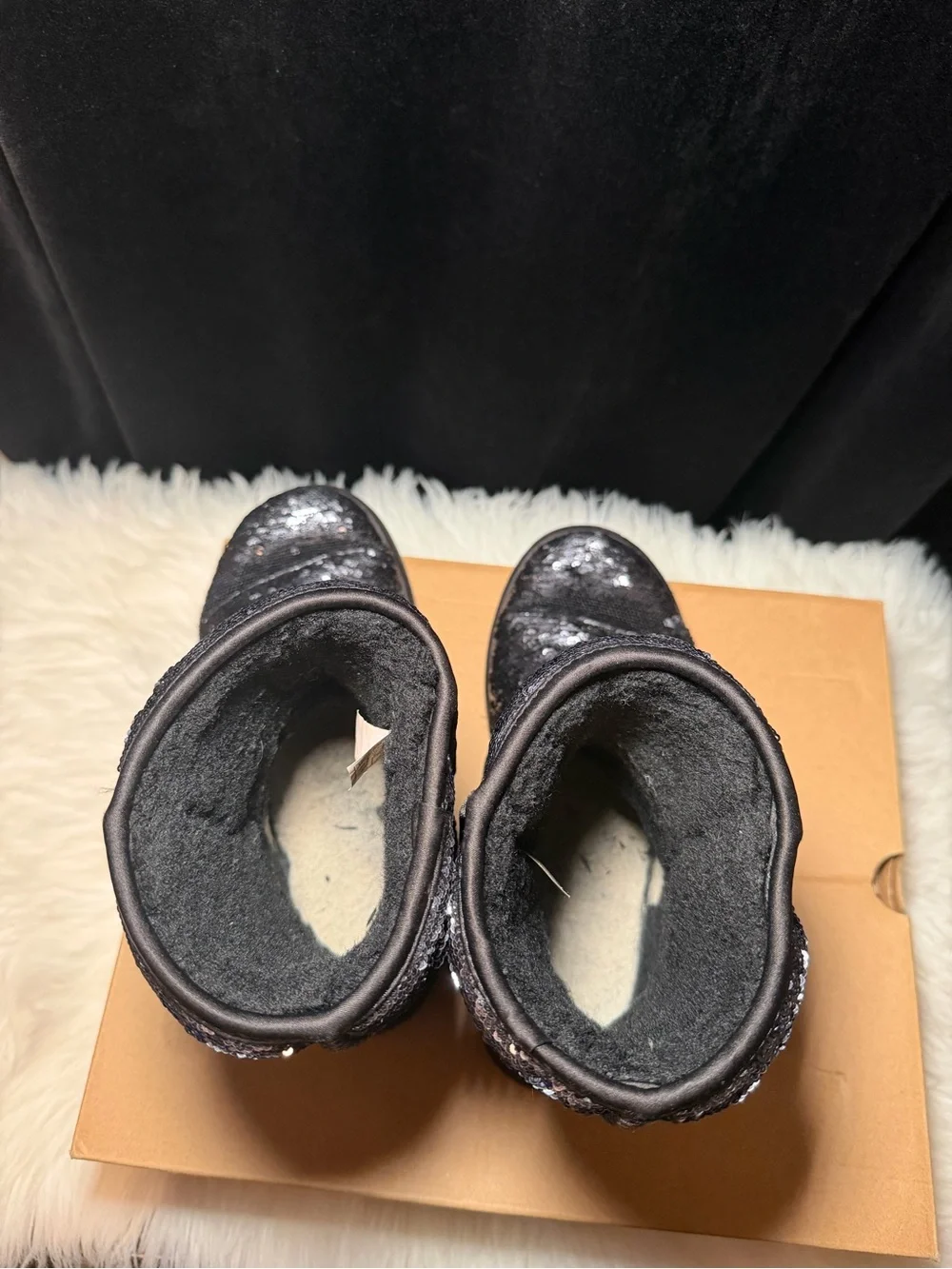 UGG Classic Short Black Sequin Boots - Picture 6 of 11